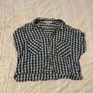 Gingham plaid crop top • Thread & supply